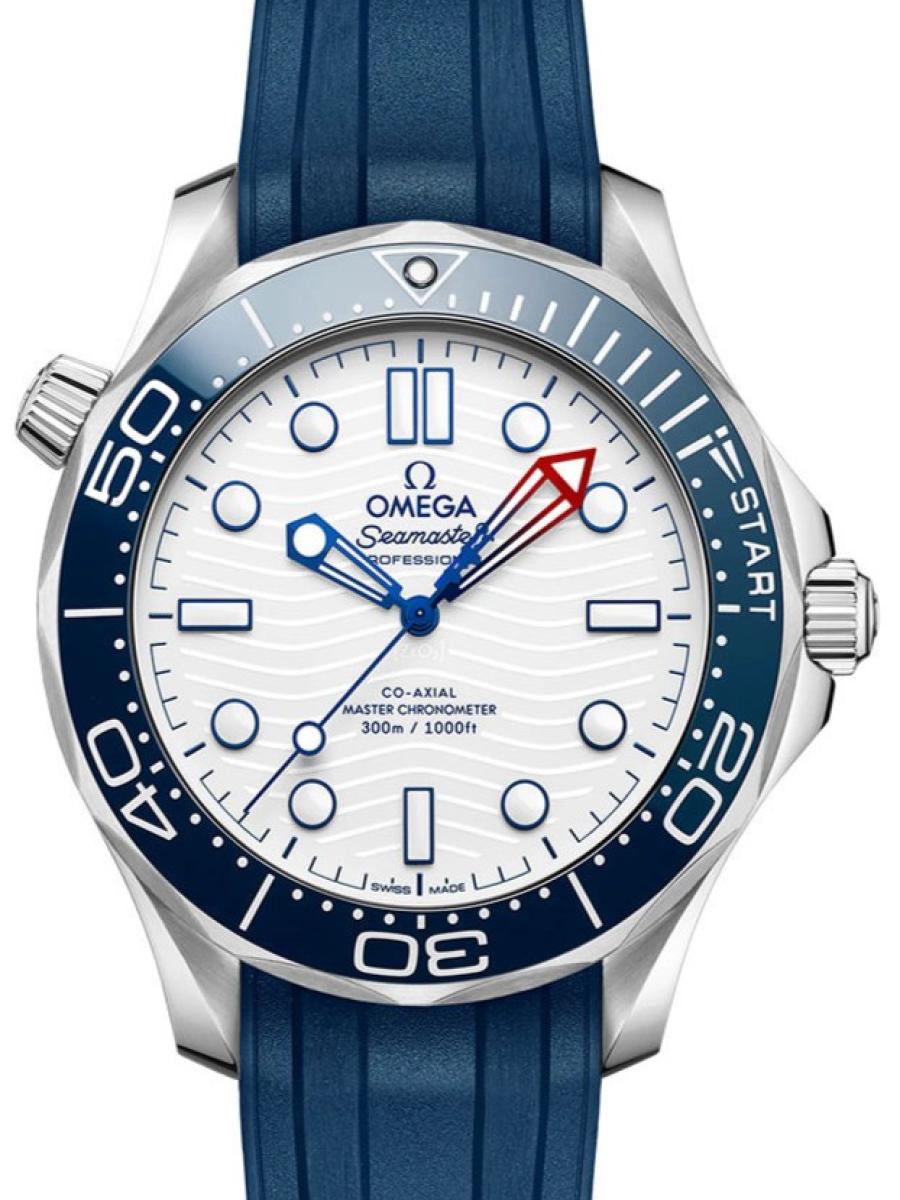 オメガ シーマスター 210.32.42.20.04.002 ホワイト Seamaster Diver 300M アメリカズカップ - 210.32.42.20.04.002 メンズ　42mm　キャリバ﻿ー オメガ 880﻿6　パワーリザー﻿ブ 55時﻿間　ラバーベルト(新品未使用)