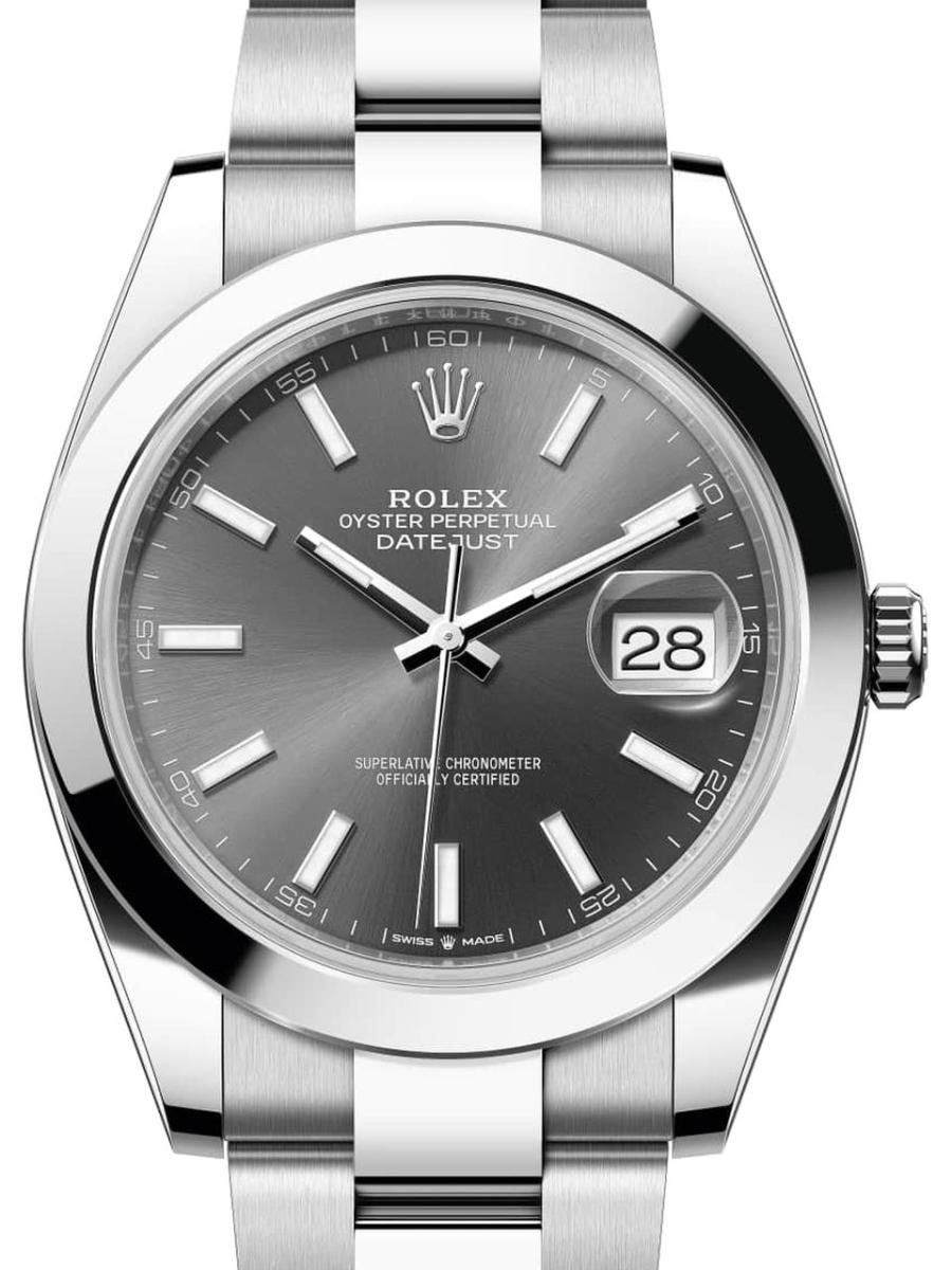 ロレックス デイトジャスト 126300-0007 スレート オイスター、41 mm、オイスタースチール 126300 メンズ　41ｍｍ　キャリバー 3235　パワーリザーブ 約70時間(新品未使用)