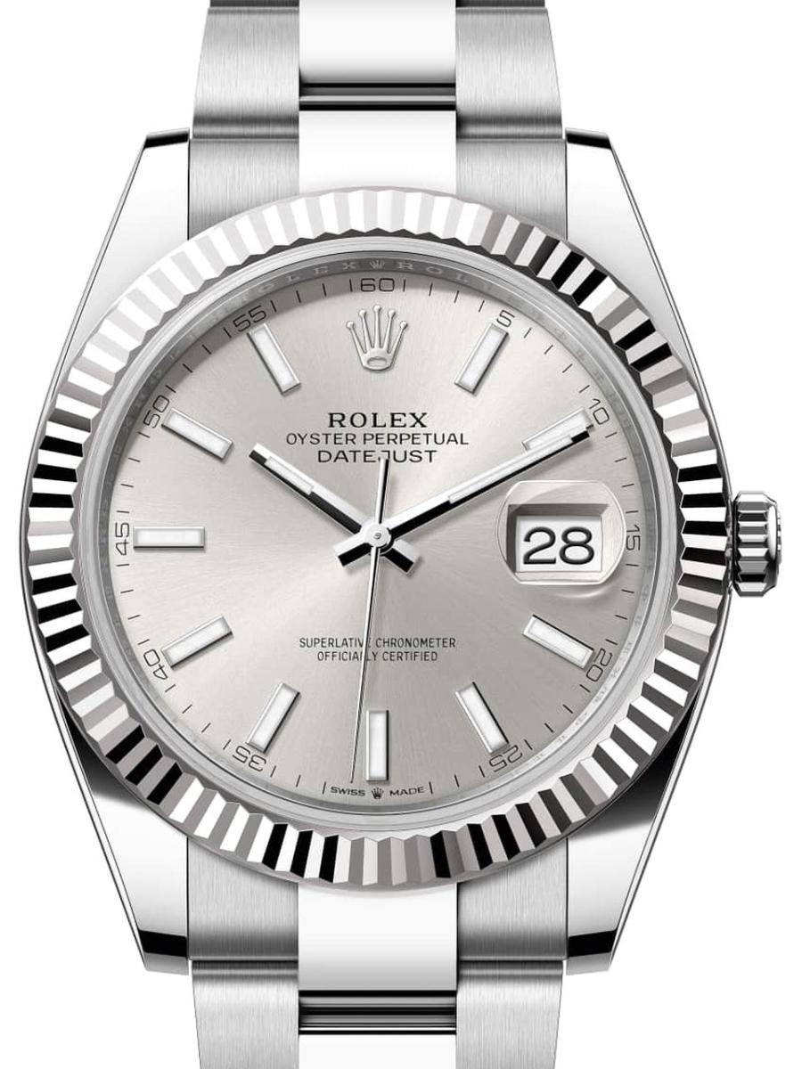 ロレックス デイトジャスト 126334-0003 シルバー オイスター、41 mm、オイスタースチール＆ホワイトゴールド 126334 メンズ　41ｍｍ　キャリバー 3235　パワーリザーブ 約70時間(新品未使用)