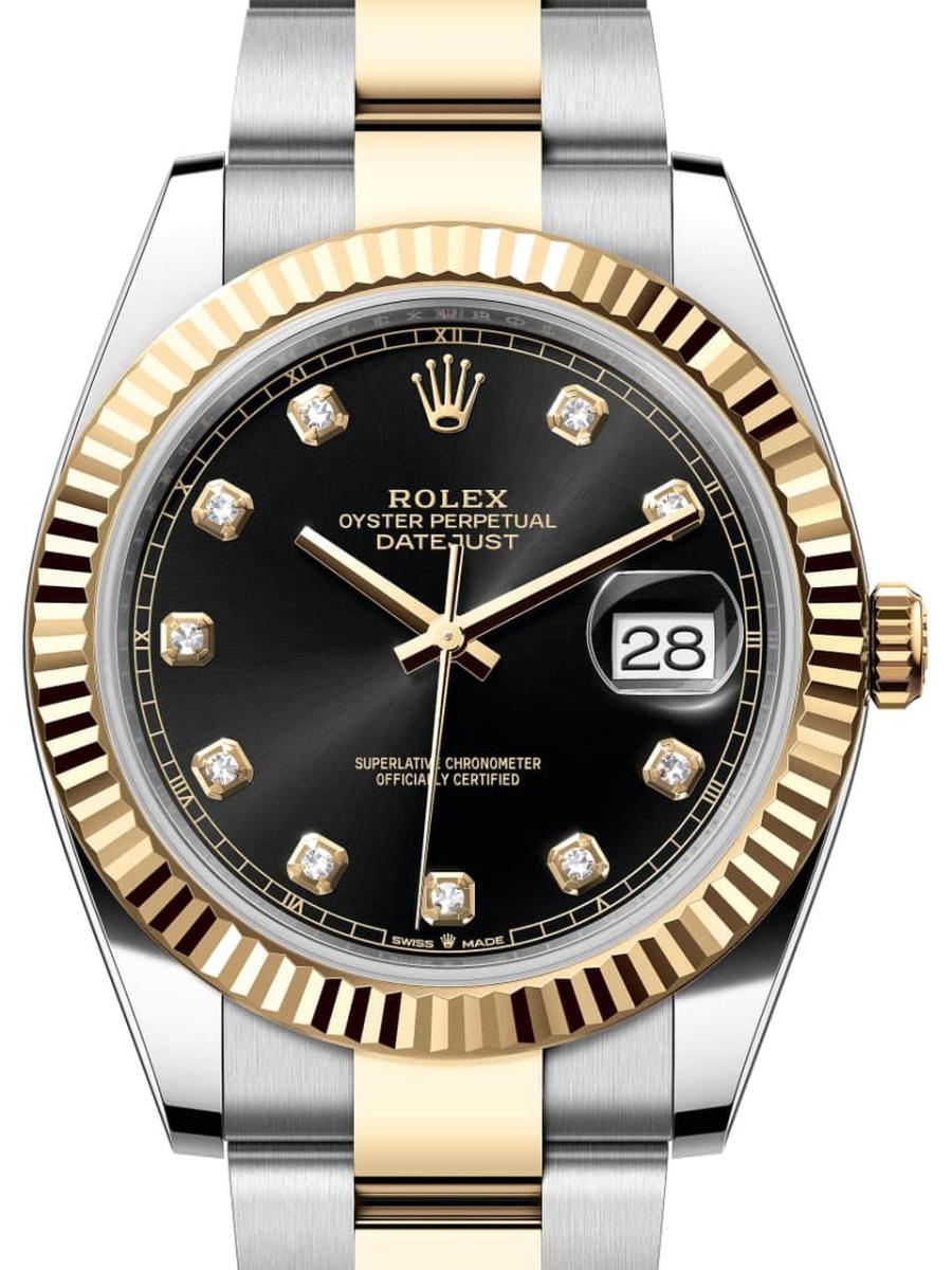 ロレックス デイトジャスト 126333-0005 ブライトブラック オイスター、41 mm、オイスタースチール＆イエローゴールド 126333 メンズ　41ｍｍ　キャリバー 3235　パワーリザーブ 約70時間(新品未使用)