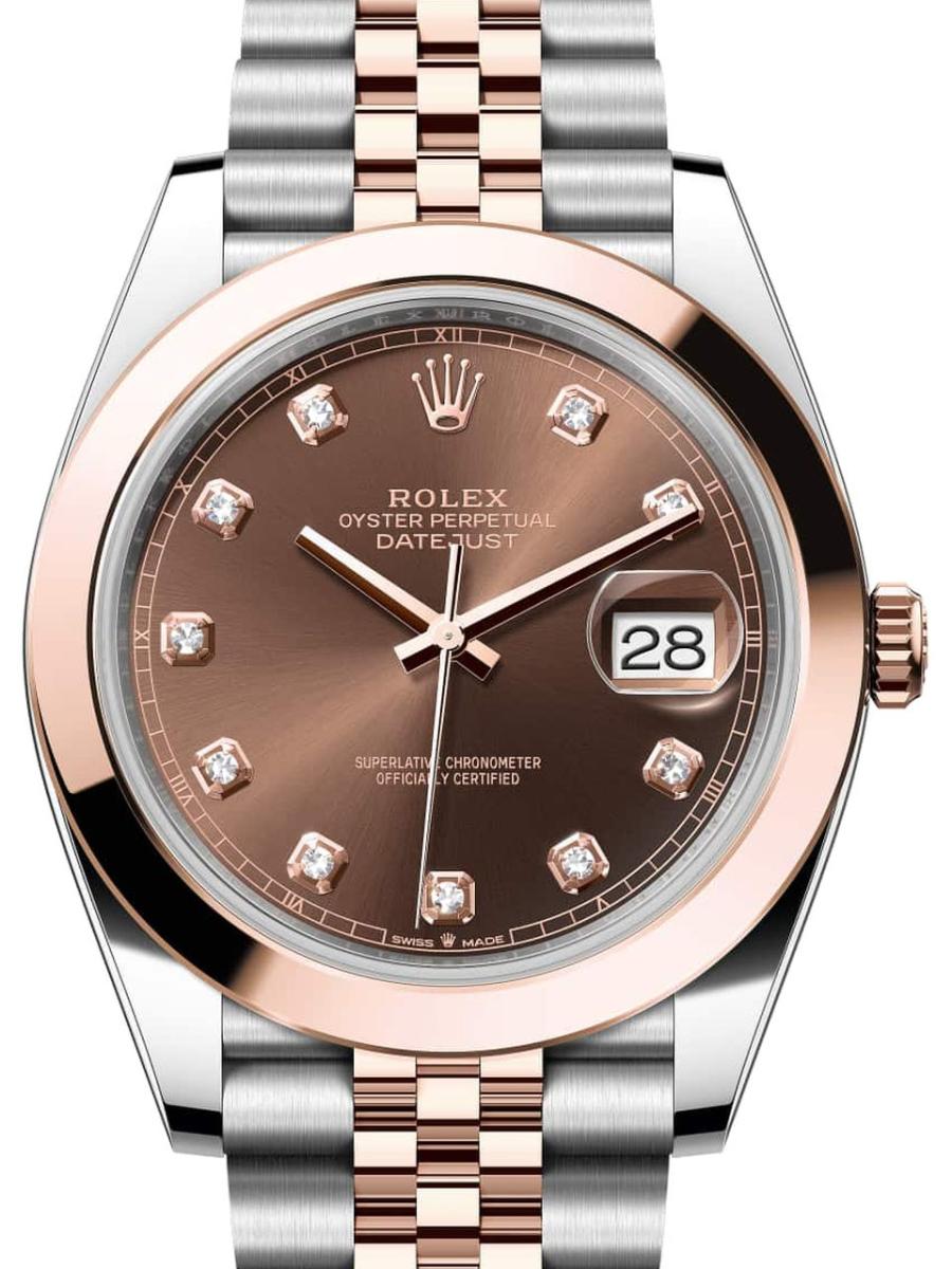 ロレックス デイトジャスト 126301-0004 チョコレート オイスター、41 mm、オイスタースチール＆エバーローズゴールド 126301 メンズ　41ｍｍ　キャリバー 3235　パワーリザーブ 約70時間(新品未使用)