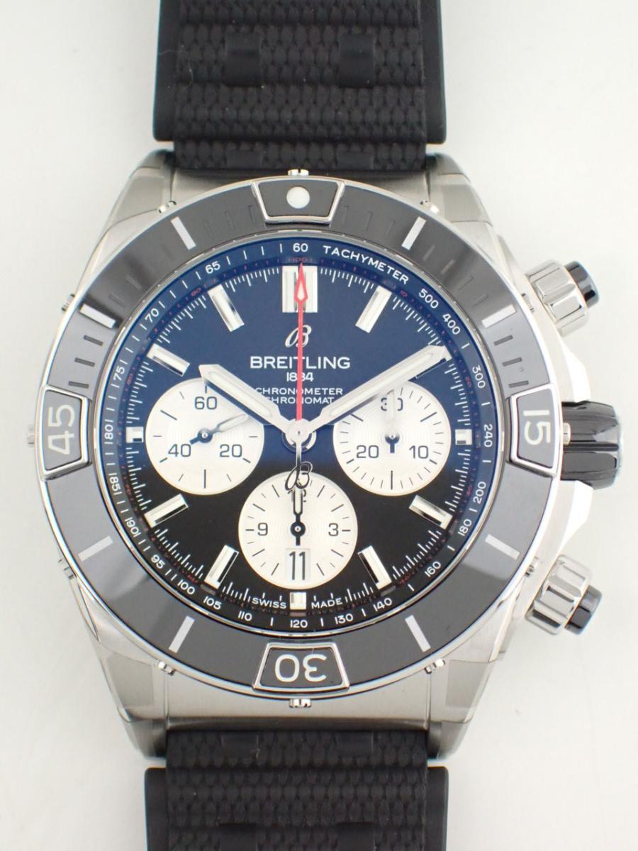 ブライトリング クロノマット B0136251B1S1 ブラック スーパークロノマット ブラックダイヤル　クロノ　 メンズ　44mm　キャリバーB01　ラバーベルト(NS※新品)