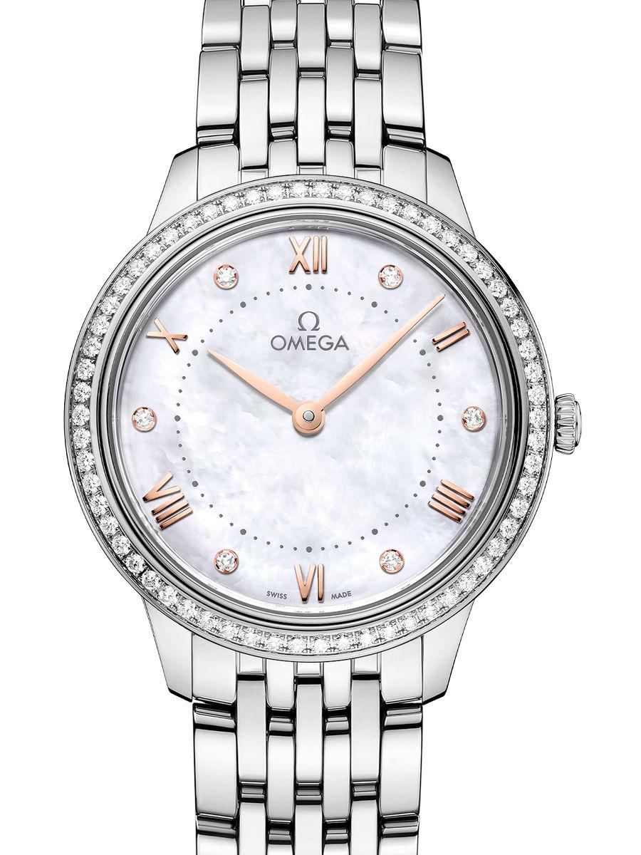 オメガ デ・ビル 434.15.30.60.55.001 ホワイト De Ville Prestige 30 mm, ステンレススティール - 434.15.30.60.55.001 レディース　30mm　キャリバ﻿ー オメガ 406﻿1　(新品未使用)