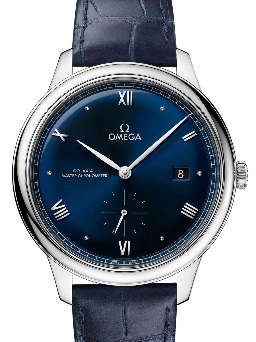 オメガ デ・ビル 434.13.41.20.03.001 ブルー デビル　プレステージ　ブルーダイヤル メンズ　41mm　キャリバ﻿ー オメガ 880﻿2　パワーリザー﻿ブ 55時﻿間(新品未使用)