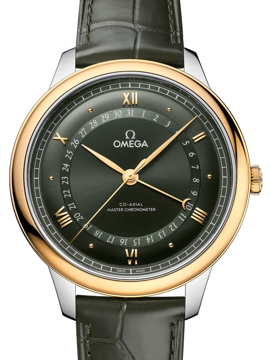 オメガ デ・ビル 434.23.42.22.10.001 グリーン デビル　プレステージ 　グリーンダイヤル　 メンズ　42mm　キャリバ﻿ー オメガ 893﻿6　パワーリザー﻿ブ 60時﻿間(新品未使用)