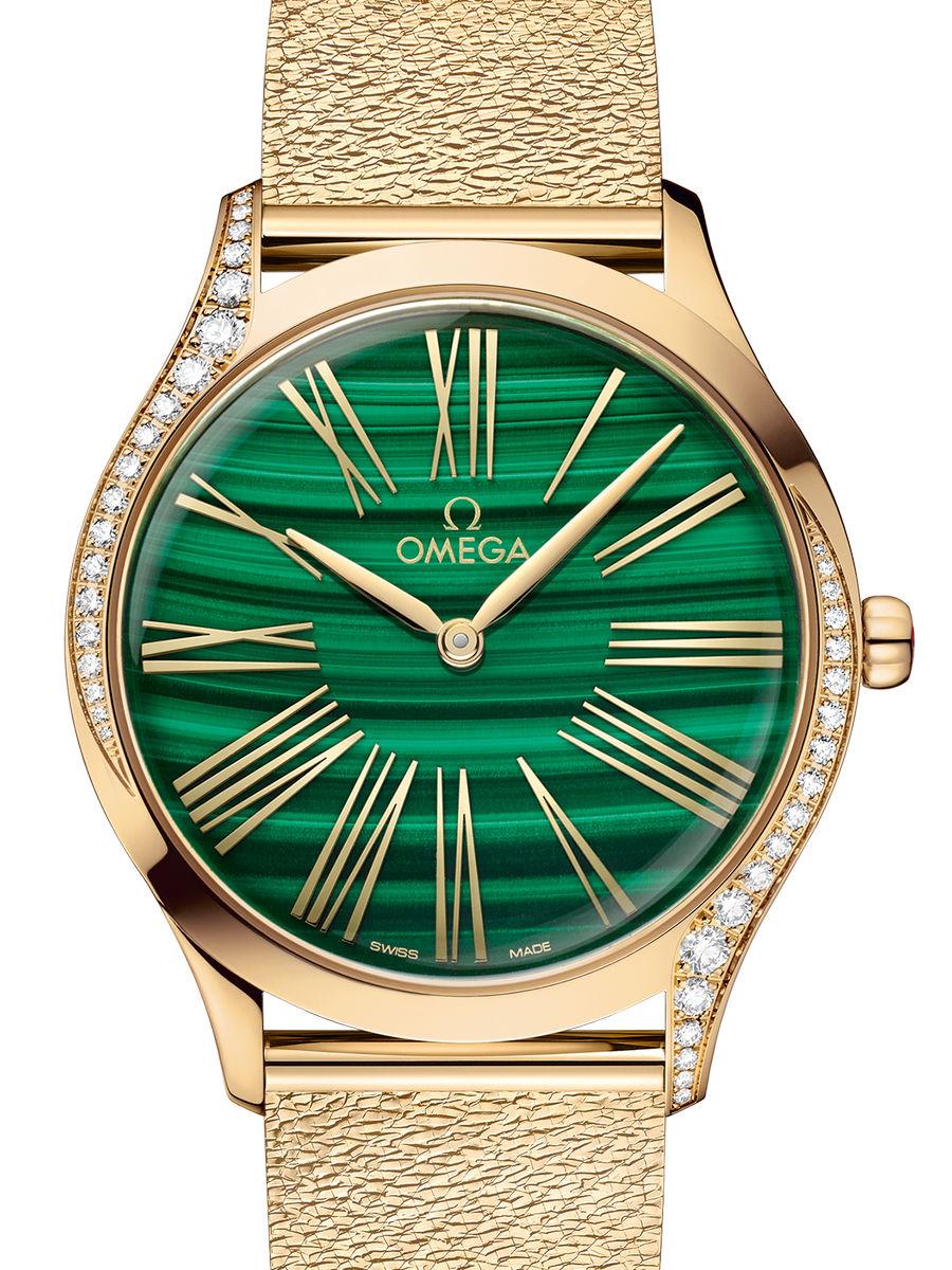 オメガ デ・ビル 428.55.36.60.99.003 グリーン デビル　トレゾア Trésor グリーンダイヤル ユニセックス　36mm　キャリバ﻿ー オメガ 406﻿1　電池寿﻿命 48ヶ﻿月(新品未使用)