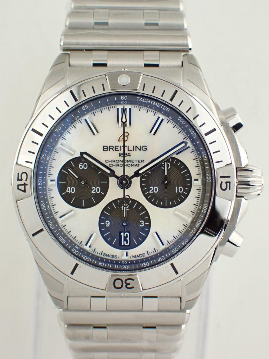 ブライトリング クロノマット AB0134101A1A1 マザーオブパール 日本限定モデル、42mm、クロノグラフ(NS※新品)