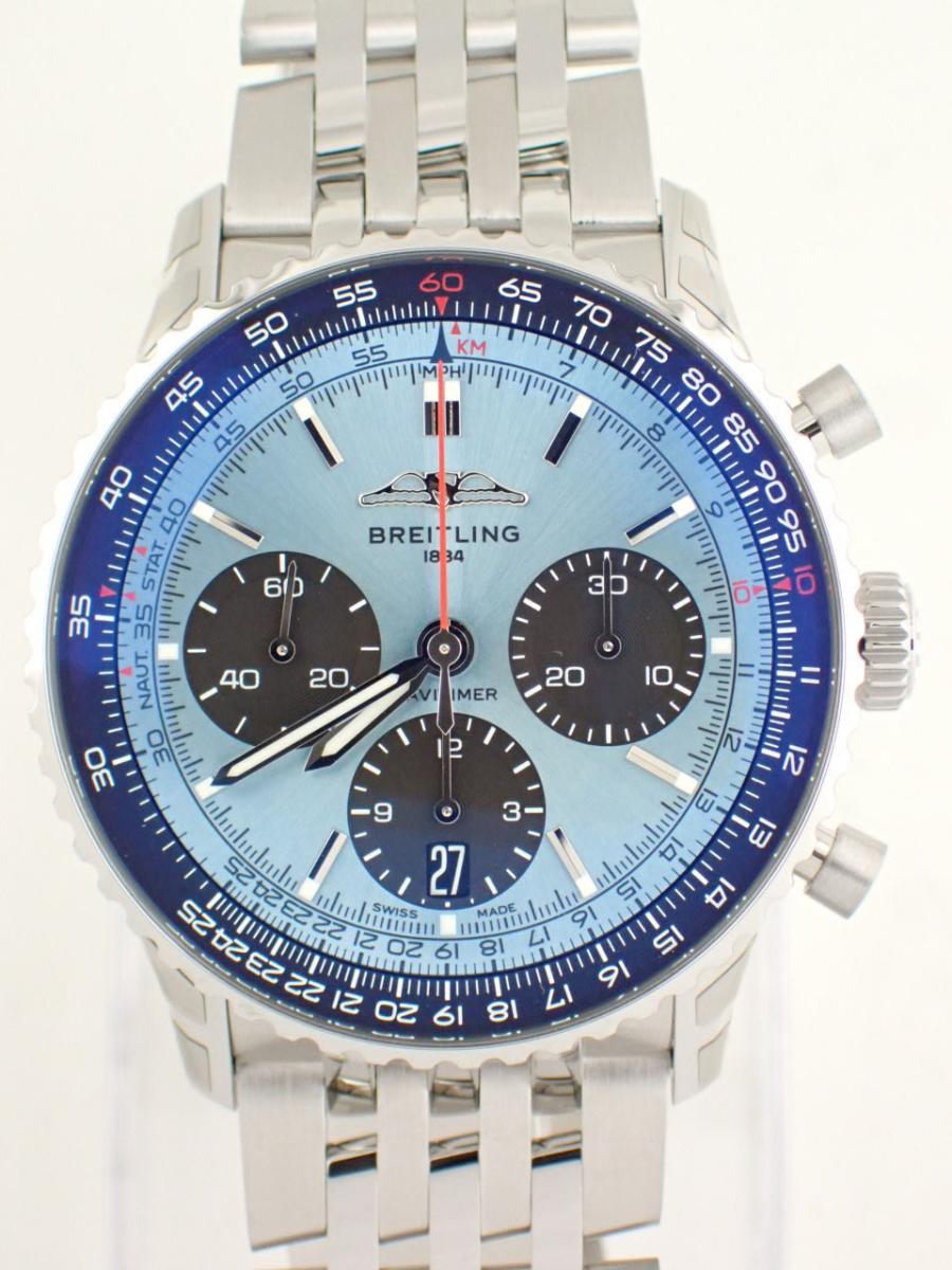 ブライトリング ナビタイマー AB0139241C2A1 アイスブルー 41mm、クロノグラフ、アジア限定(NS※新品)