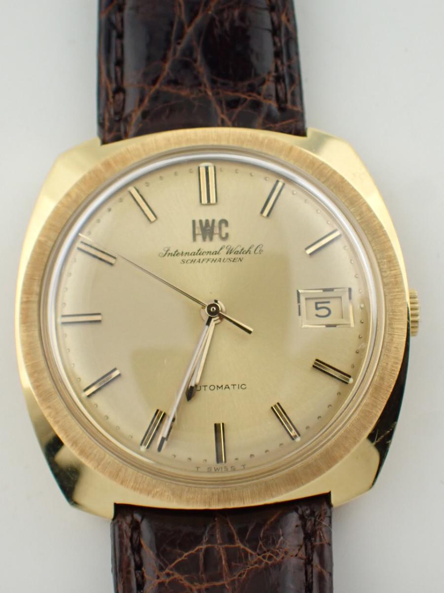 IWC アンティーク 型番不明 ゴールド オールドインター、レザーストラップ、デイト(A※中古)