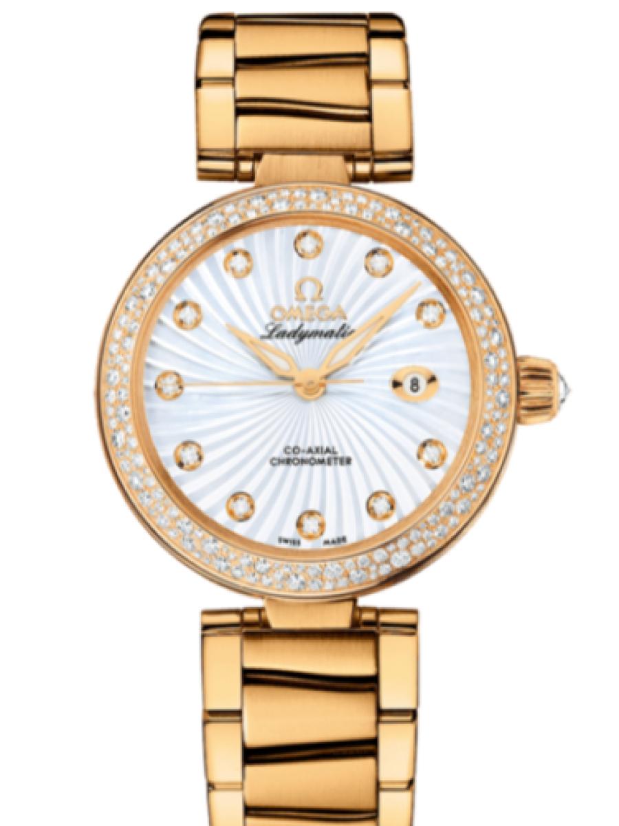 オメガ デ・ビル 425.65.34.20.55.004 シルバー シルバーダイヤル　ダイヤインデックス　ダイヤベゼル レディース　メンズ　34mm　(新品未使用)