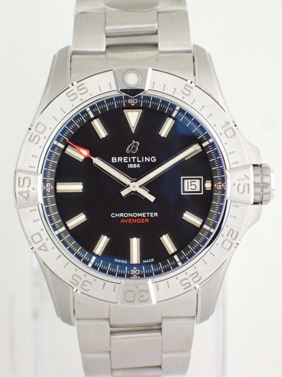 ブライトリング アベンジャー A17328101B1A1 ブラック 42mm、デイト、メンズ(NS※新品)