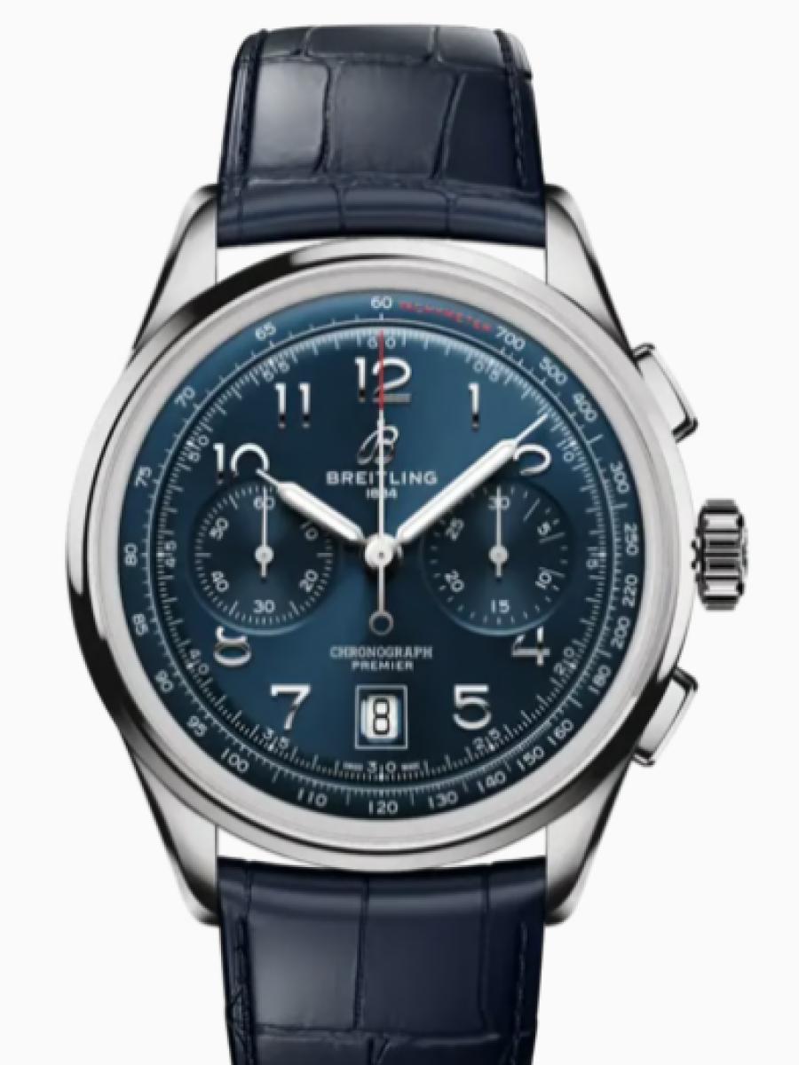 ブライトリング プレミエ AB0145171C1P2 ブルー プレミエ B01 クロノグラフ 42 メンズ　42mm　パワーリザーブ  約70時間　キャリバー  ブライトリング01(新品未使用)