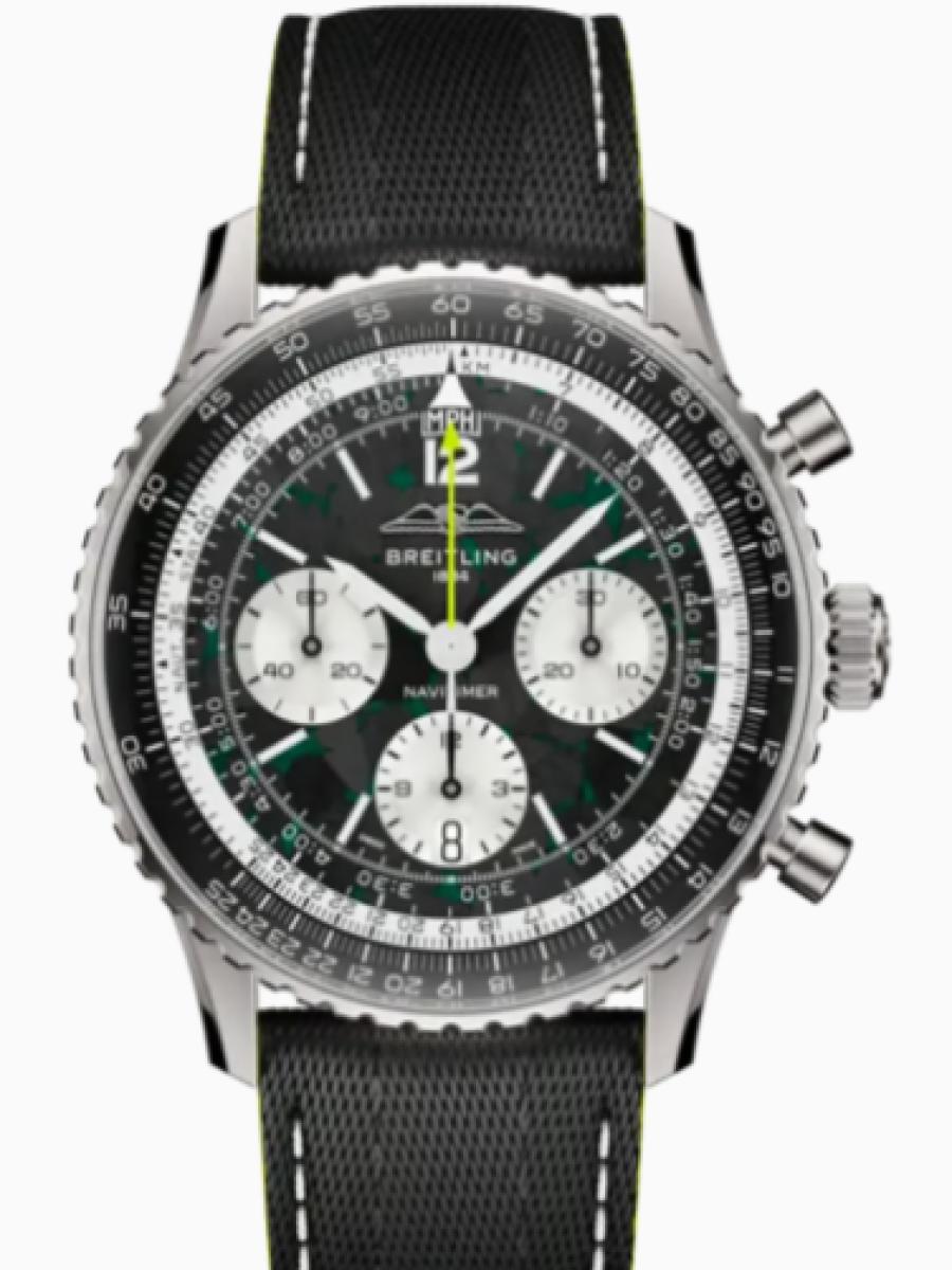 ブライトリング ナビタイマー EB01381A1B1X1 カーボン ナビタイマー B01 クロノグラフ 43 Aston Martin Aramco Formula One™ Team メンズ　43mm　キャリバー  ブライトリング01 　パワーリザーブ  約70時間(新品未使用)