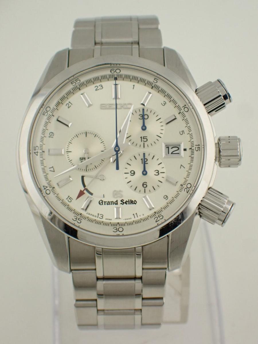 グランドセイコー スプリングドライブ SBGC001 シルバー(アイボリー) 43.5mm、GMT、クロノグラフ(A※中古)
