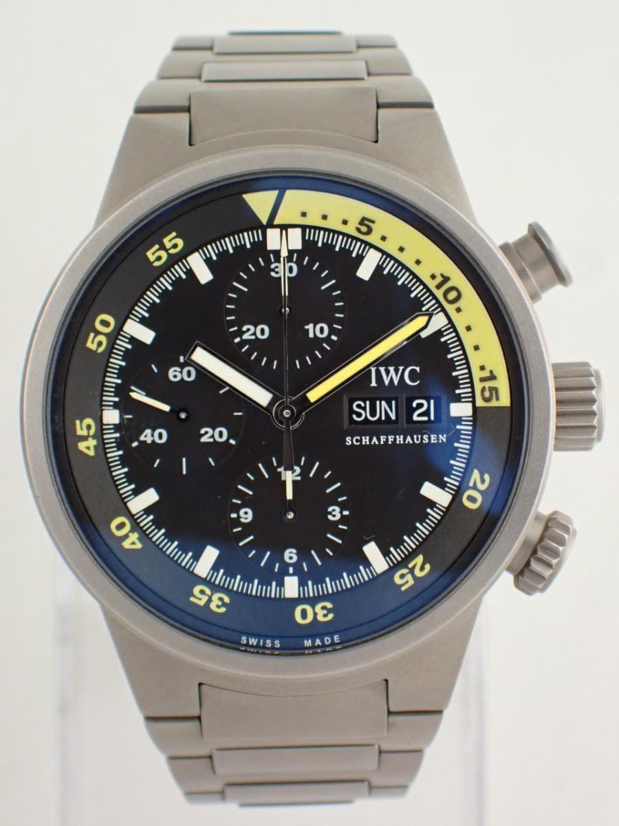 IWC アクアタイマー IW371903 ブラック クロノグラフ、インナーベゼル、デイデイト(A※傷有り、中古)