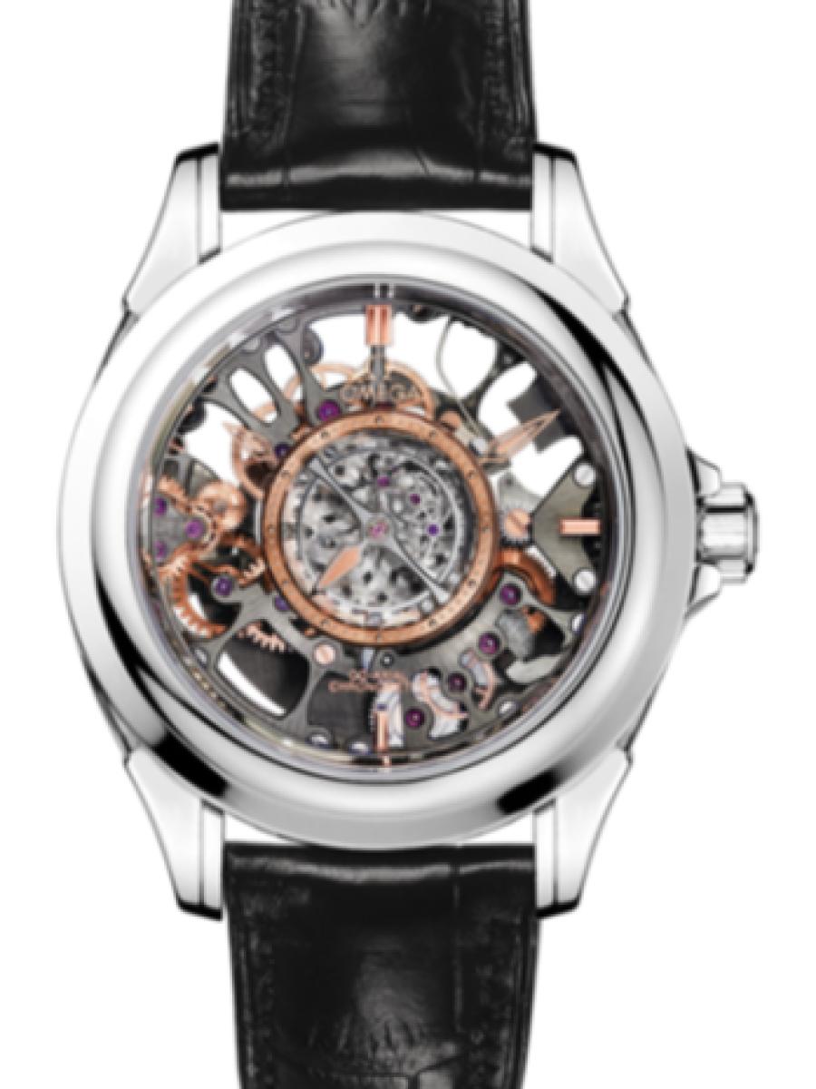 オメガ デ・ビル 513.93.39.21.99.001 スケルトン トゥールビヨン スケルトンダイヤル レディース　メンズ　38.7 mm　キャリバ﻿ー オメガ 263﻿6　パワーリザー﻿ブ 45 時﻿間(新品未使用)