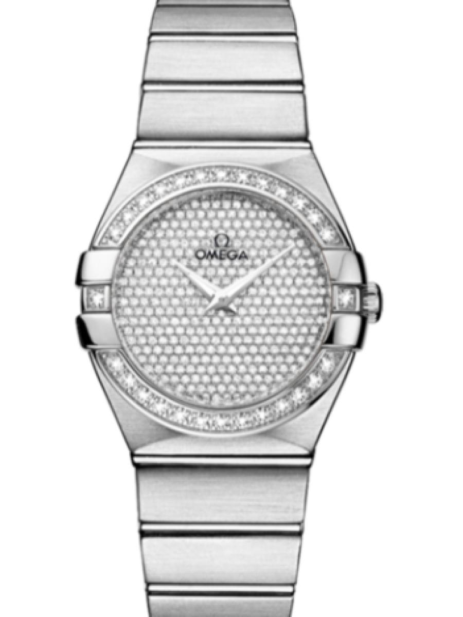 オメガ コンステレーション 123.55.27.60.99.001 ダイヤ ダイヤベゼル　ダイヤインデックス レディース　27 mm　ムーブメン﻿ト クォー﻿ツ　キャリバ﻿ー オメガ 137﻿6(新品未使用)