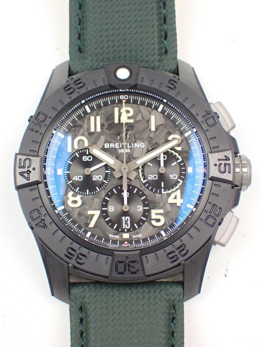 ブライトリング アベンジャー SB0148101B1X1 ブラック 46mm、クロノグラフ、カーフスキン×ファブリックストラップ(NS※新品)