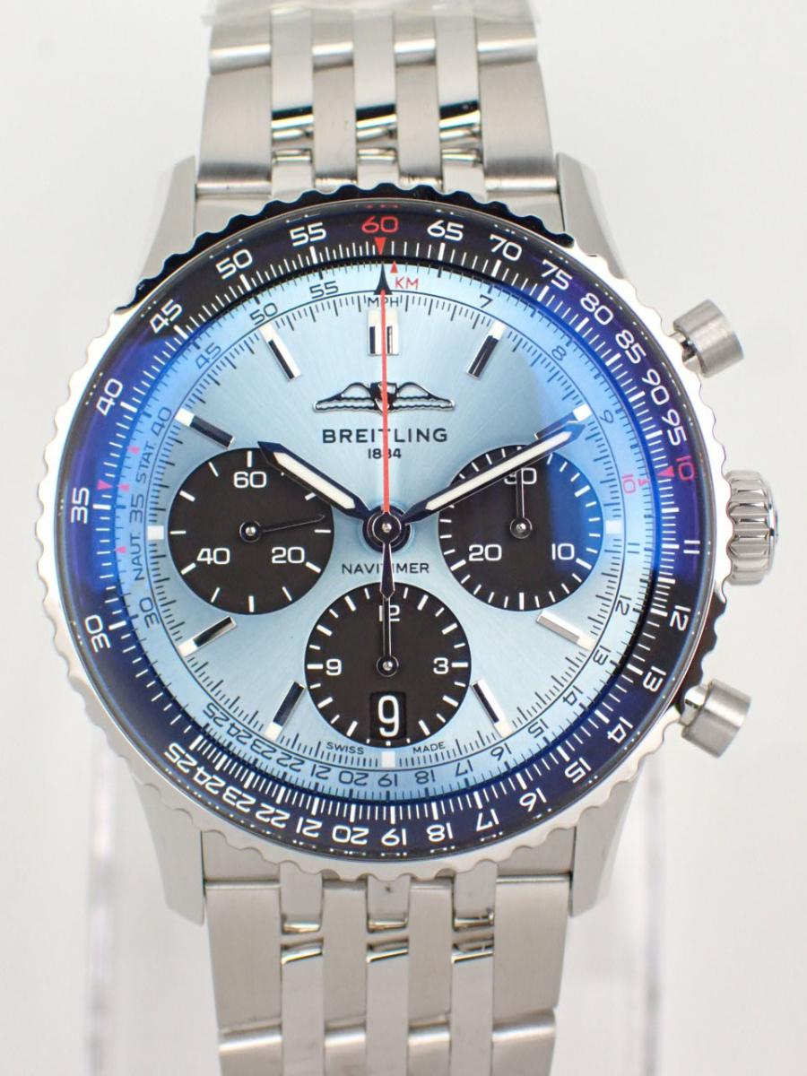 ブライトリング ナビタイマー AB0139241C2A1 アイスブルー 41mm、クロノグラフ、アジア限定(NS※新品)