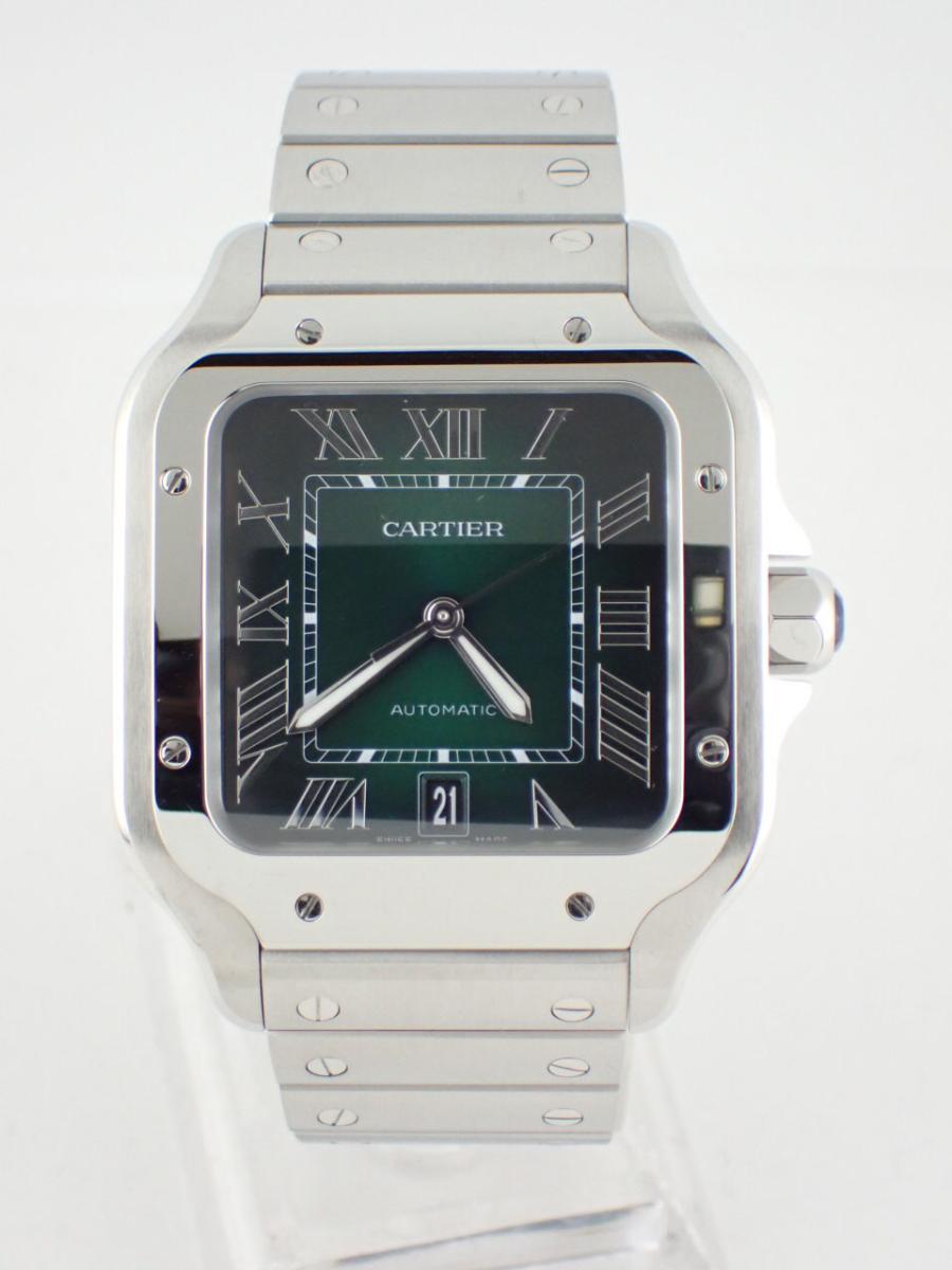 カルティエ サントス WSSA0062 グリーン 47.5 mm x 39.8 ㎜、メンズ(A※中古)