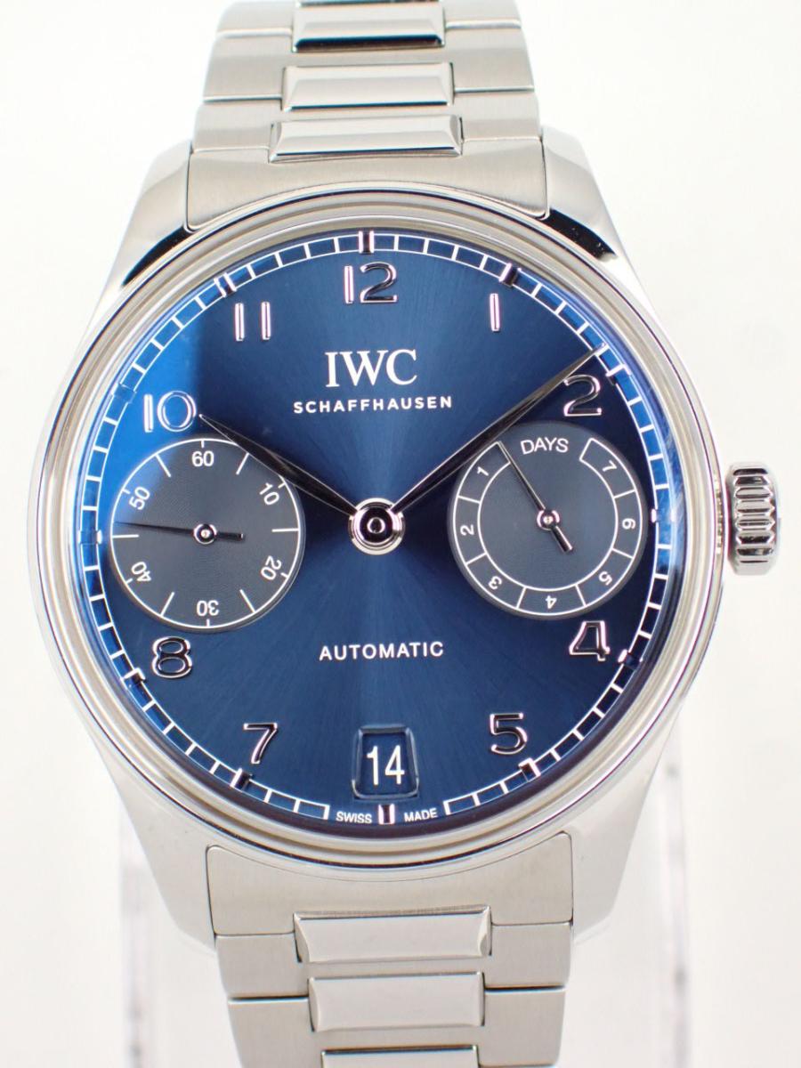 IWC ポルトギーゼ IW501704 ブルー スモールセコンド、パワーリザーブ7日間、メンズ(NS※新品)