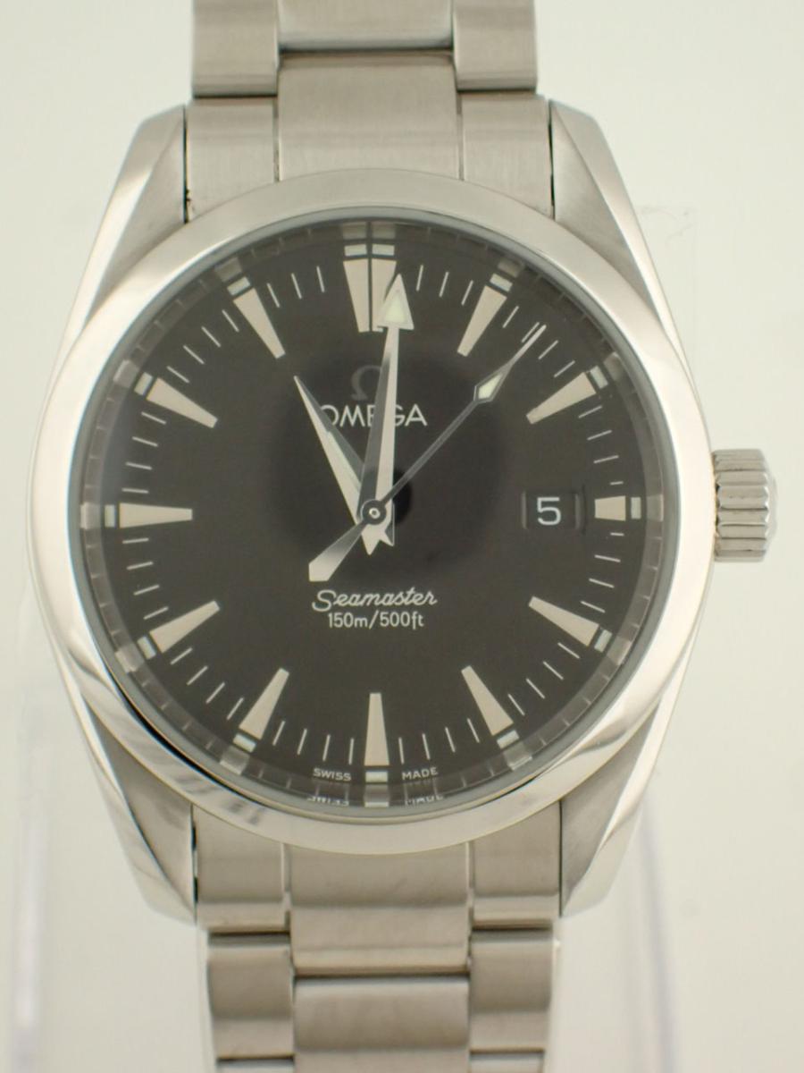 オメガ シーマスターアクアテラ 2518.50 ブラック 36mm、デイト、メンズ(A※中古)