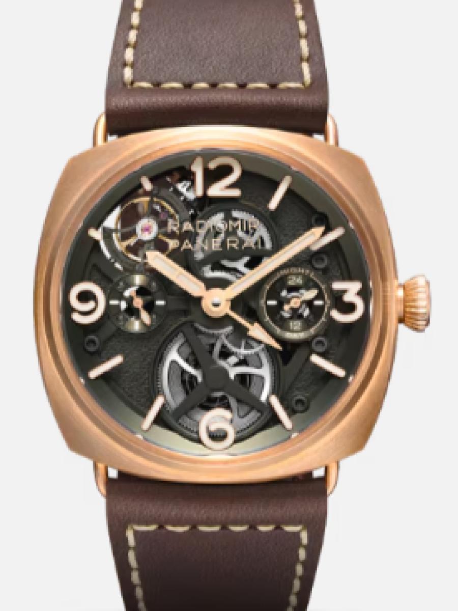 パネライ ラジオミール PAM01284 スケルトン トゥールビヨン ブロンズ スケルトンダイヤル　世界100本 メンズ　45mm　キャリバーP.2015/T　パワーリザーブ4日間　　(新品未使用)