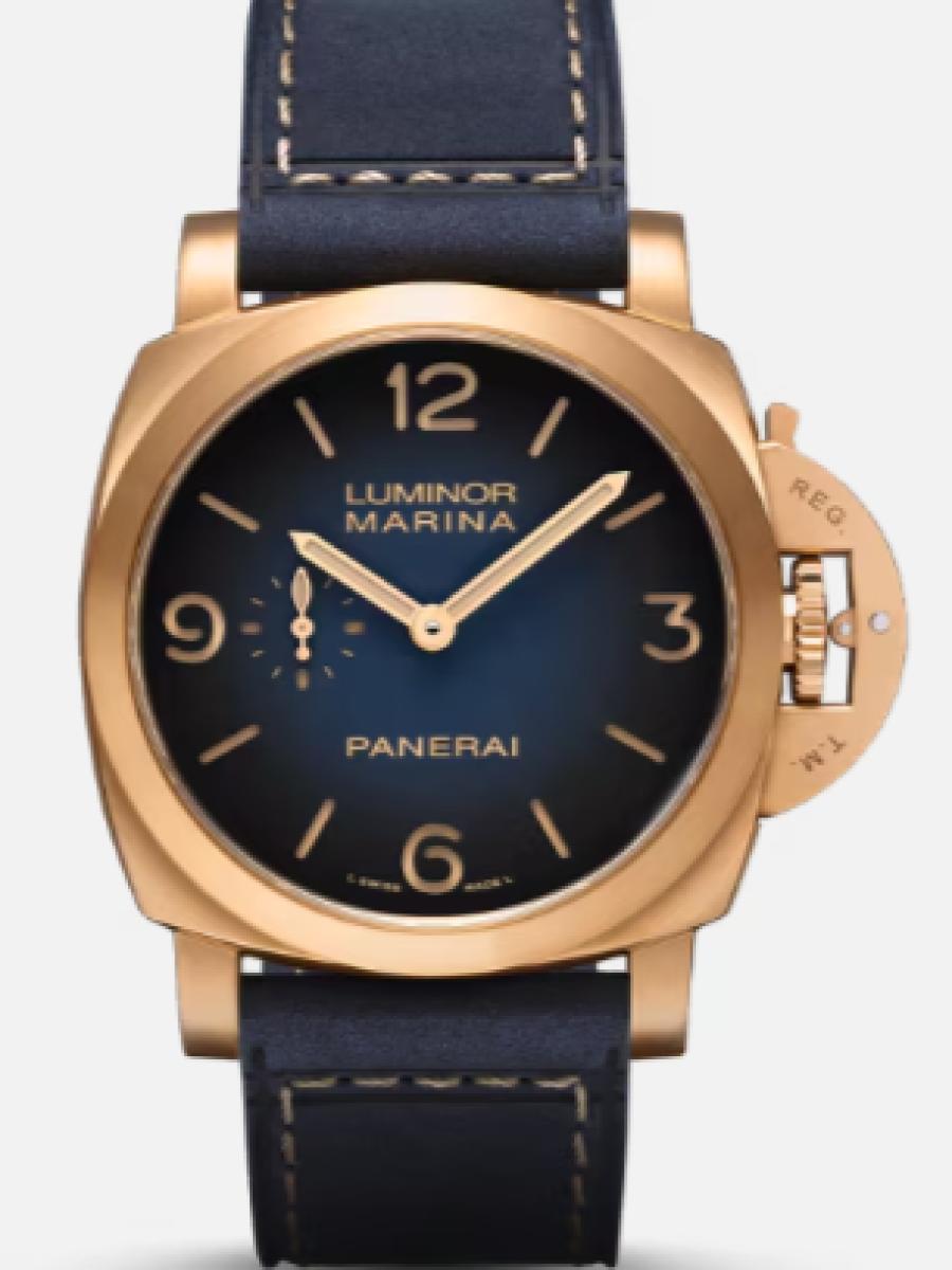 パネライ ルミノール PAM01678 ブルー マリーナ　ブロンズ　ブルーグラデーション　スモールセコンド メンズ　44mm　キャリバーP.980　パワーリザーブ3日間　カウッチュー ダークブルー　(新品未使用)
