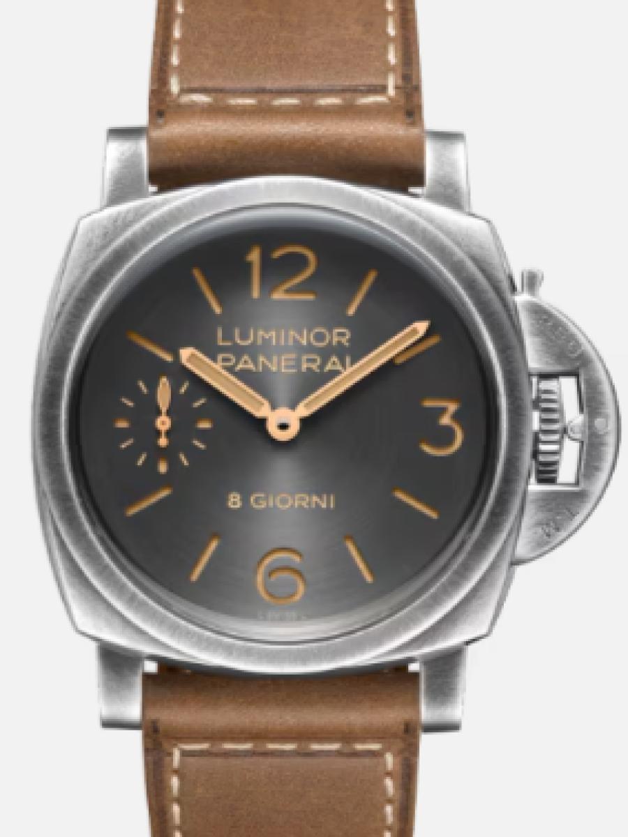 パネライ ルミノール PAM01733 アンスラサイト ルミノール8 ジョルニ　マニュアルワイド　スモールセコンド メンズ　44mm　キャリバーP.5000　パワーリザーブ8日間　(新品未使用)