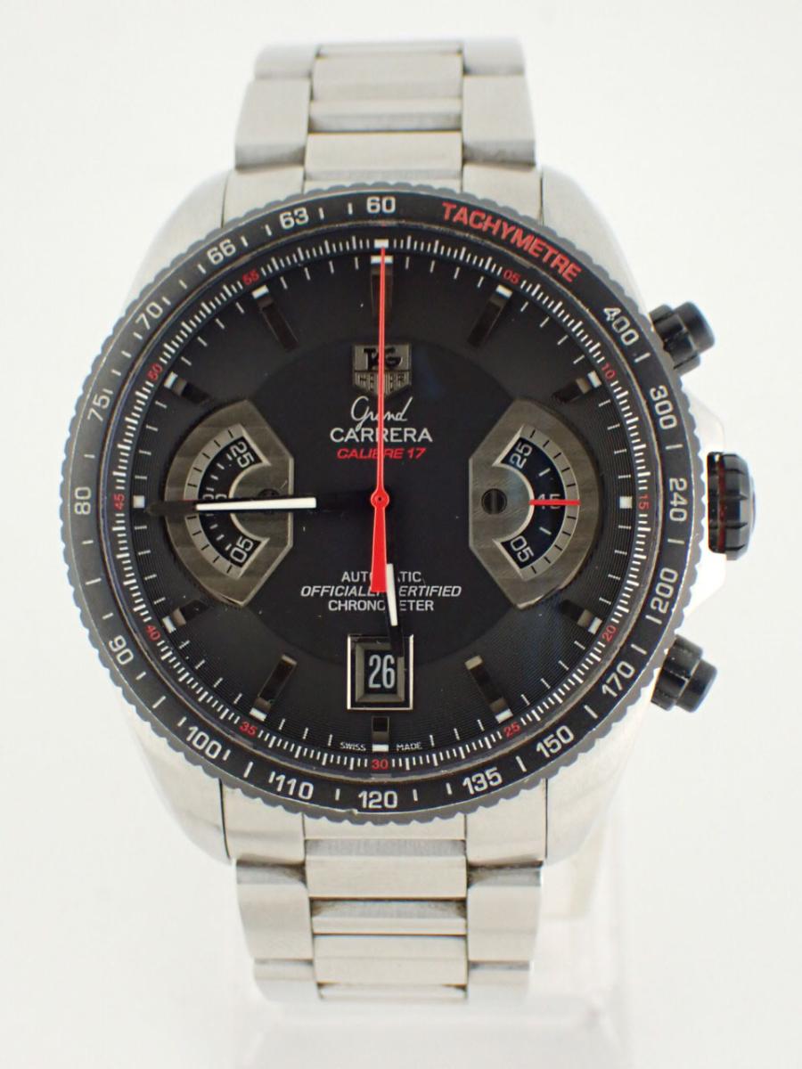 タグホイヤー グランドカレラ CAV511C.BA0904 ブラック  43 ㎜、メンズ(A※中古)