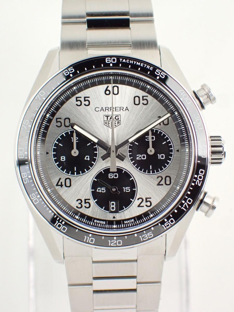 タグホイヤー カレラ CDB2113.BA0054 シルバー、ブラック 42mm、クロノグラフ、パンダダイヤル(NS※新品)
